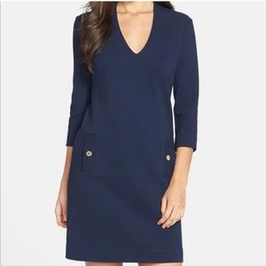 Lilly Pulitzer Women's Charlena Shift Dress in True Navy Medium (8-10)